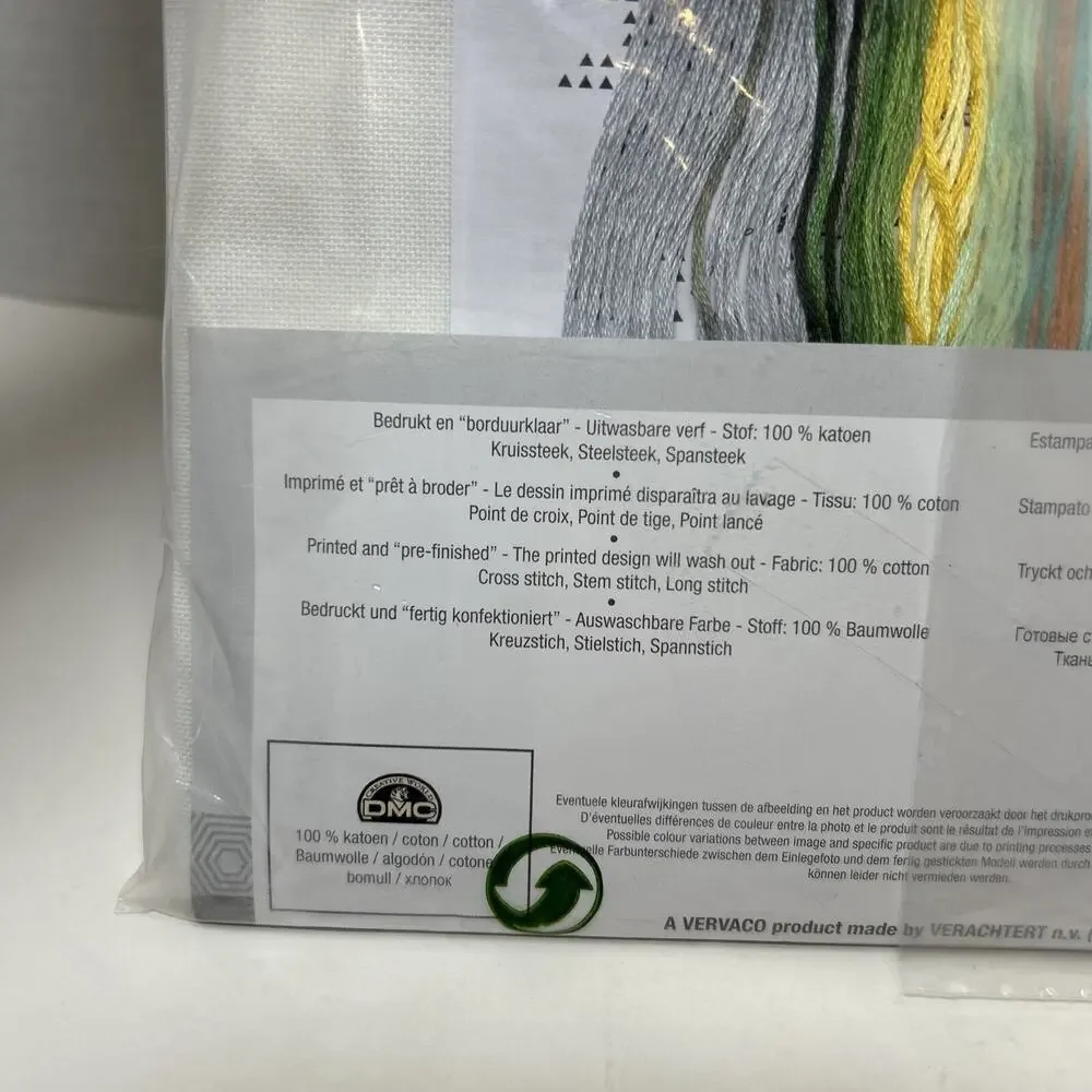 Vervaco Cross Stitch Tablecloth Runner Kit Flowers & Butterflies 16